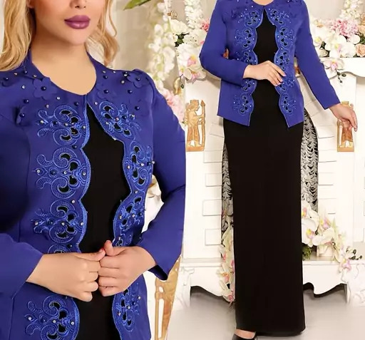 عکس لباس مجلسی زنانه کت و سارافون