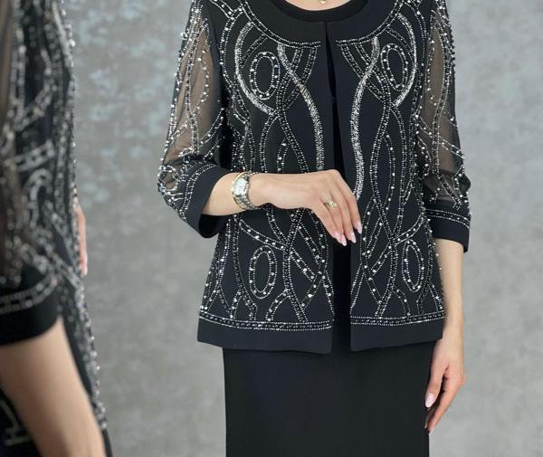 عکس لباس مجلسی زنانه کت و سارافون