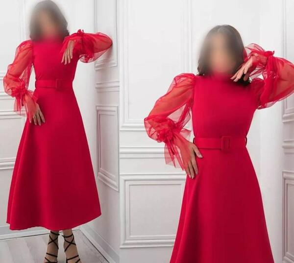 عکس مدل لباس مجلسی زنانه رنگ قرمز