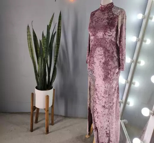 عکس مدل لباس مجلسی زنانه طاووسی