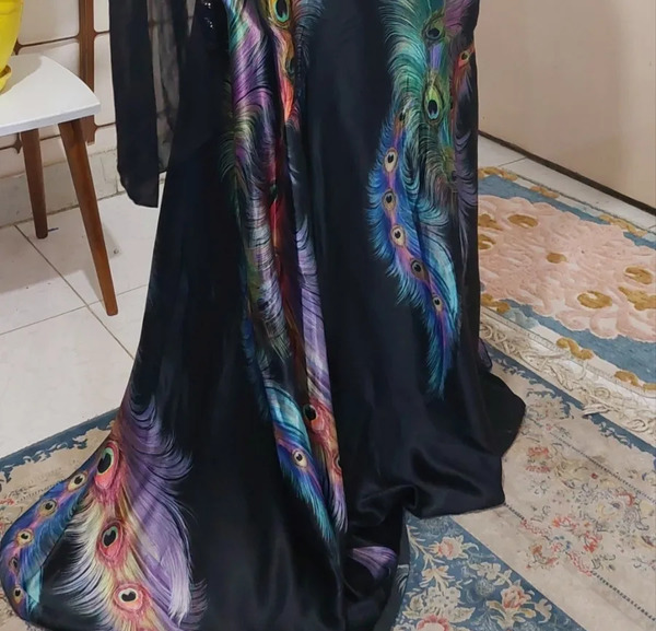 عکس مدل لباس مجلسی زنانه طاووسی
