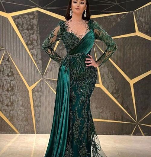 عکس مدل لباس مجلسی زنانه طاووسی