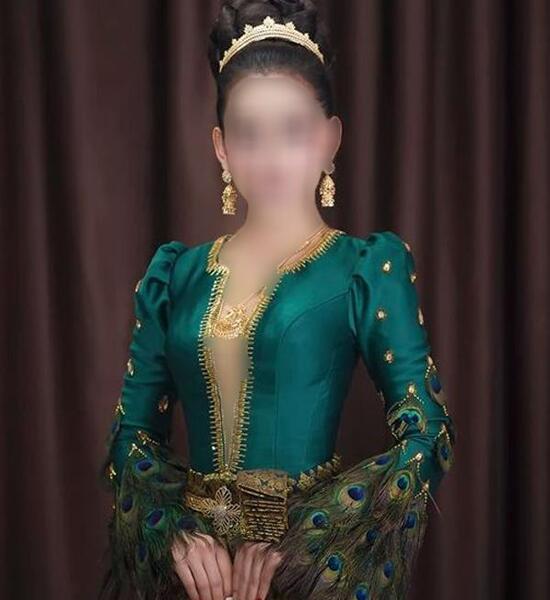 عکس مدل لباس مجلسی زنانه طاووسی