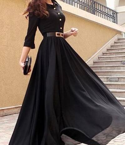 عکس لباس مجلسی زنانه مشکی طلایی
