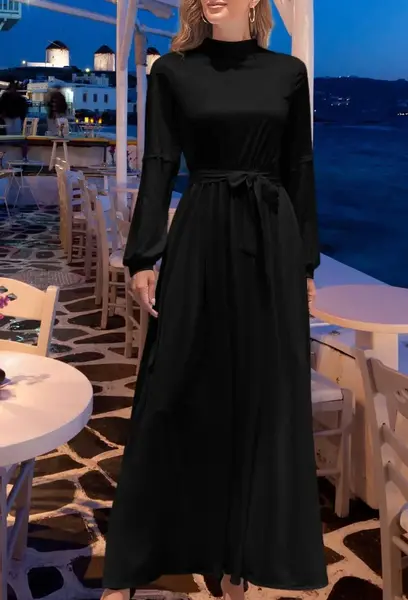 عکس مدل لباس مجلسی زنانه مشکی طلایی
