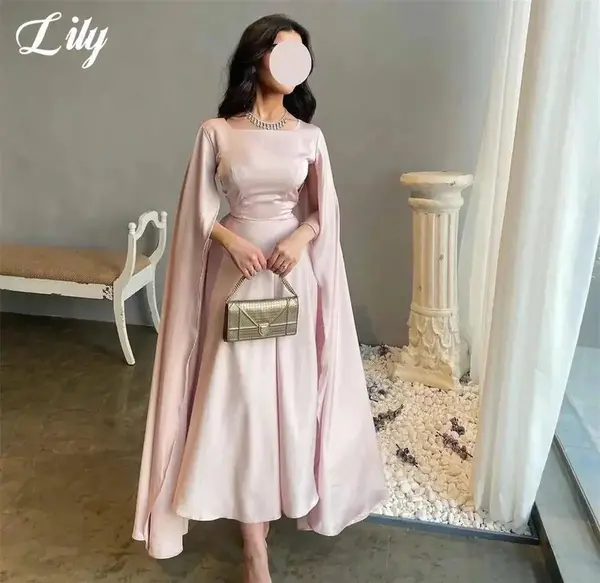 عکس لباس مجلسی بلند زنانه صورتی
