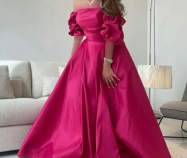 عکس لباس مجلسی بلند زنانه صورتی