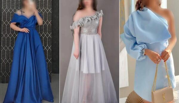 عکس لباس مجلسی زنانه بلند ساتن