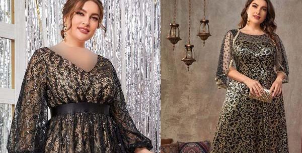عکس لباس مجلسی ساده زنانه سایز بزرگ