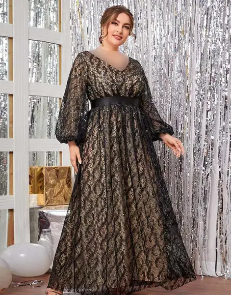 عکس لباس مجلسی ساده زنانه سایز بزرگ