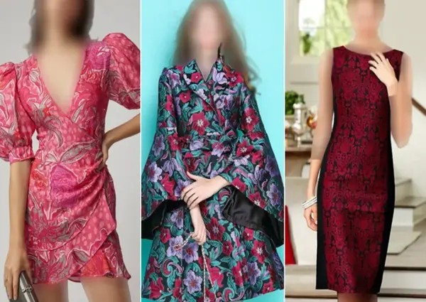 عکس لباس مجلسی زنانه با پارچه ژاکارد