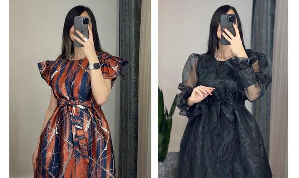 عکس لباس مجلسی زنانه با پارچه ژاکارد