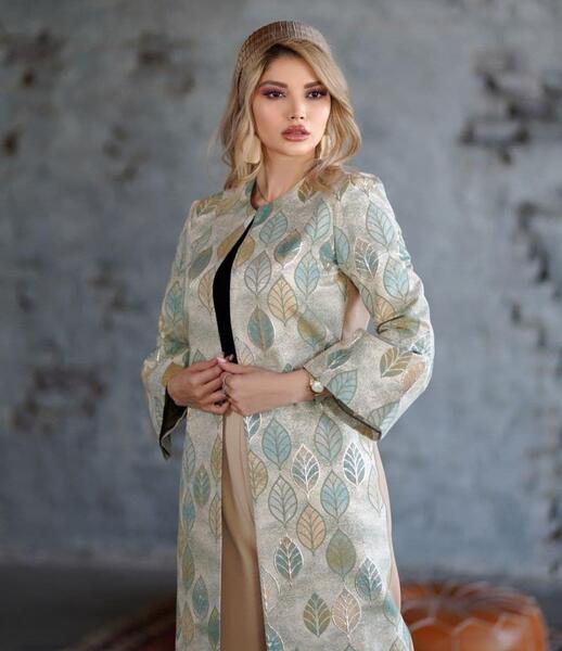 عکس لباس مجلسی زنانه با پارچه ژاکارد
