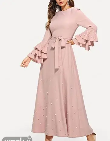 عکس مدل لباس مجلسی ریون زنانه بلند