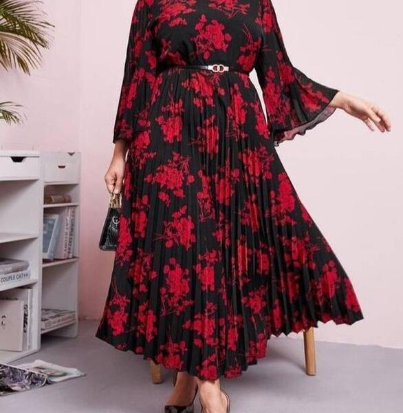 عکس مدل لباس مجلسی حریر گلدار زنانه