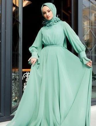عکس مدل لباس مجلسی حجاب دار زنانه