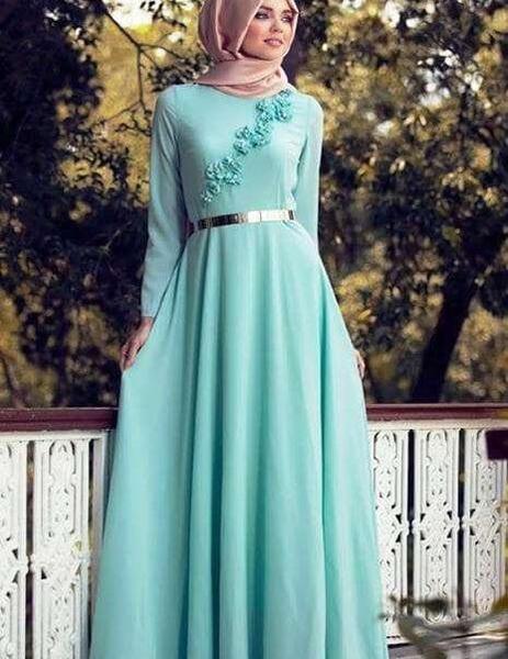 عکس مدل لباس مجلسی حجاب دار زنانه