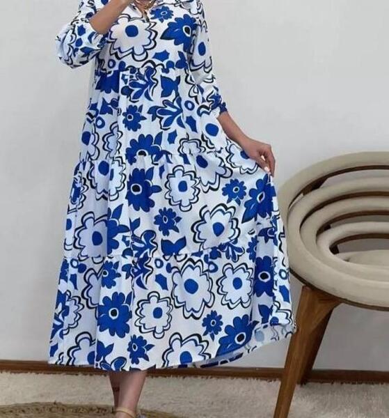 عکس لباس مجلسی حریر گلدار بلند زنانه