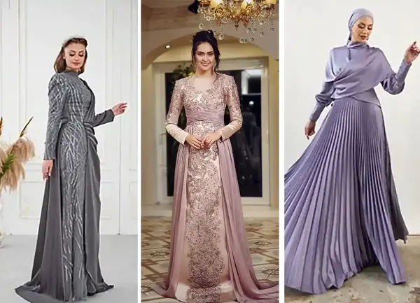 عکس لباس مجلسی زنانه برای عروسی حجابی