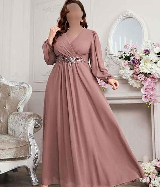 عکس جدیدترین مدل لباس مجلسی زنانه برای افراد چاق