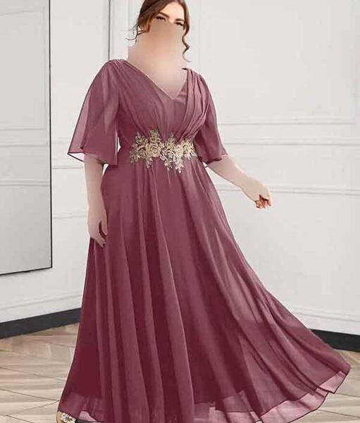 عکس جدیدترین مدل لباس مجلسی زنانه برای افراد چاق