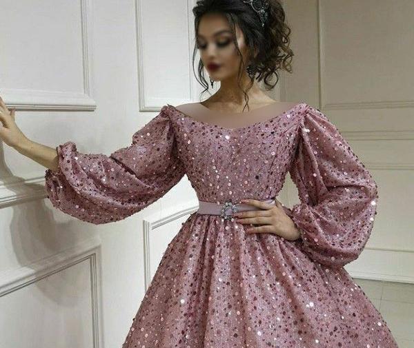 عکس مدل لباس مجلسی زنانه پولکی جدید