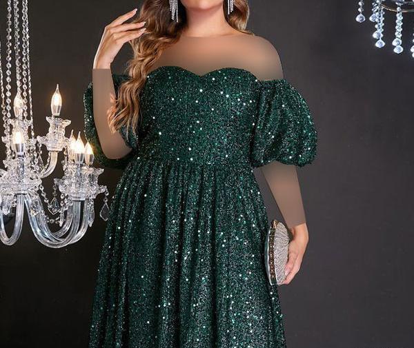 عکس مدل لباس مجلسی زنانه پولکی جدید