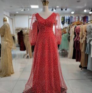 عکس خرید لباس مجلسی پرنسسی زنانه