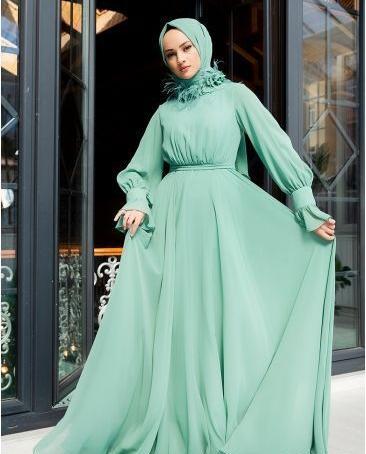 عکس لباس مجلسی بلند زنانه با حجاب