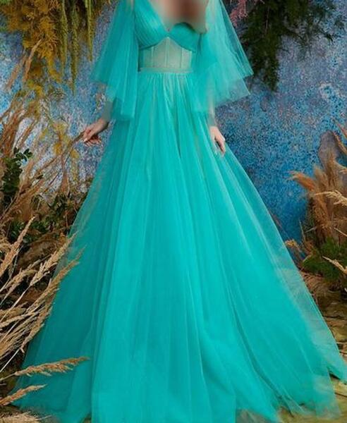 عکس لباس مجلسی زنانه سبز آبی