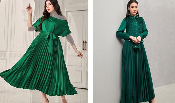 عکس لباس مجلسی زنانه سبز آبی