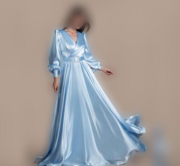عکس لباس مجلسی زنانه سبز آبی