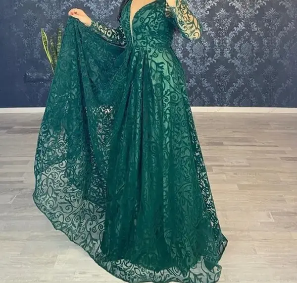 عکس لباس مجلسی زنانه سبز آبی