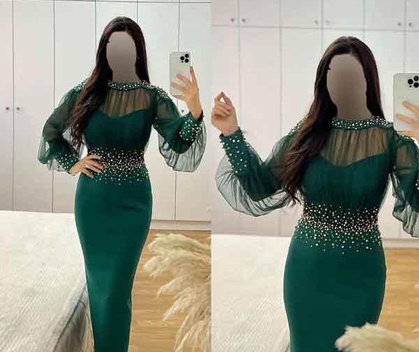 عکس مدل لباس مجلسی زنانه آستین دار