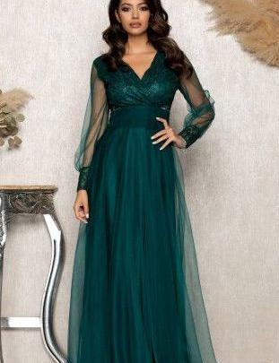 عکس لباس مجلسی زنانه با استین کلوش