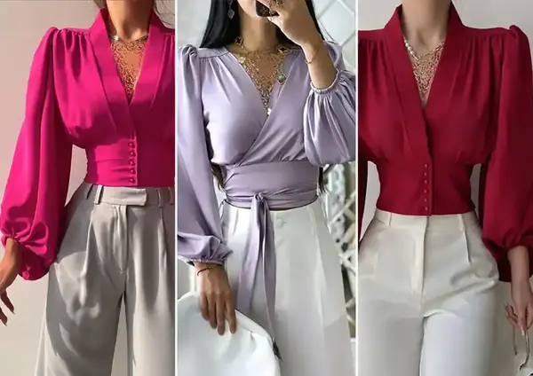 عکس لباس مجلسی زنانه با استین کلوش