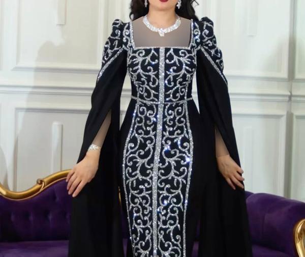 عکس مدل لباس مجلسی شیک مشکی بلند