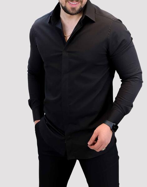 عکس پیراهن مشکی مجلسی مردانه شیک