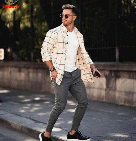 عکس لباس مجلسی با کفش اسپرت مردانه