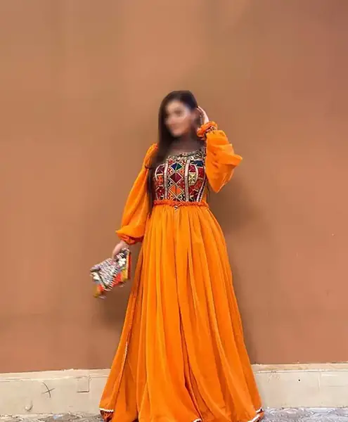 عکس مدل لباس مجلسی افغانی بلند