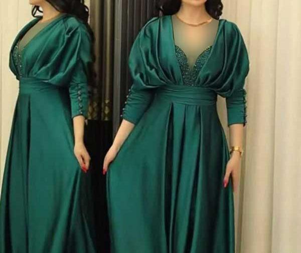 عکس مدل لباس مجلسی شیک یقه دلبری