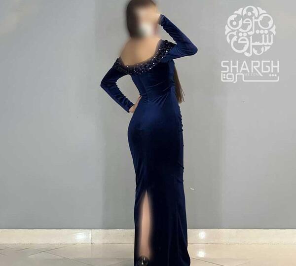 عکس مدل لباس مجلسی شیک یقه دلبری