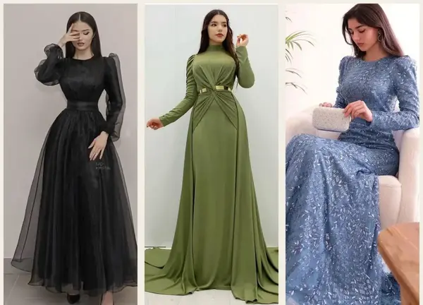 عکس لباس مجلسی بلند شیک زنانه