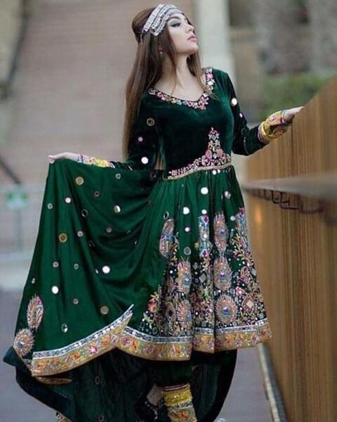 عکس جدیدترین مدل لباس مجلسی زنانه افغانی