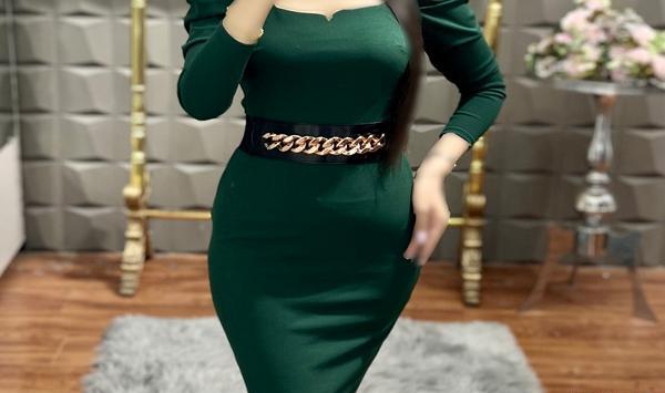 عکس مدل لباس مجلسی بلند شیک یقه دلبری