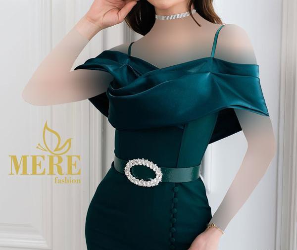 عکس مدل لباس مجلسی شیک یقه قایقی
