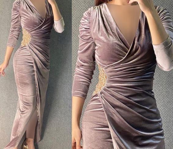 عکس لباس مجلسی مخمل شیک و جدید