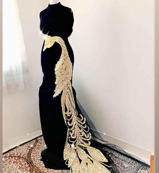 عکس مدل لباس مجلسی شیک سنگ دوزی شده