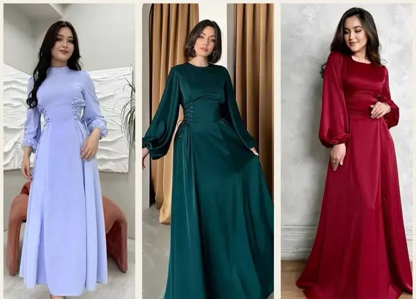 عکس مدل لباس مجلسی شیک ساده بلند