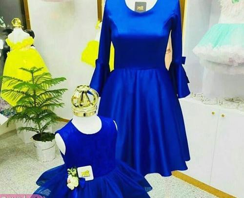 عکس مدل لباس مجلسی شیک بلند ست مادر دختری